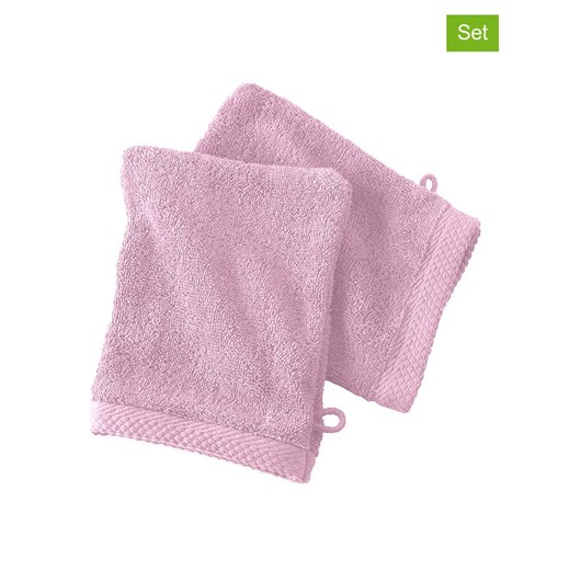 Soft by Perle de Coton Myjki (2 szt.) &quot;Epo&quot; w kolorze jasnoróżowym ze sklepu Limango Polska w kategorii Ścierki kuchenne - zdjęcie 178665617