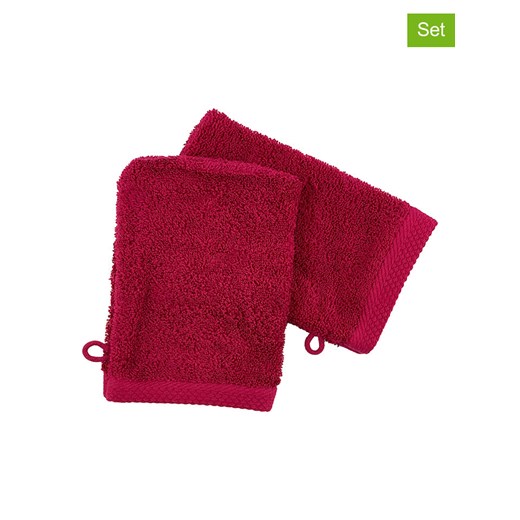 Soft by Perle de Coton Myjki (2 szt.) &quot;Epo&quot; w kolorze jagodowym ze sklepu Limango Polska w kategorii Ścierki kuchenne - zdjęcie 178665625