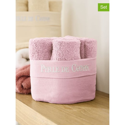 Soft by Perle de Coton Ręczniki (6 szt.) w kolorze jasnoróżowym dla gości ze sklepu Limango Polska w kategorii Ręczniki - zdjęcie 178665649