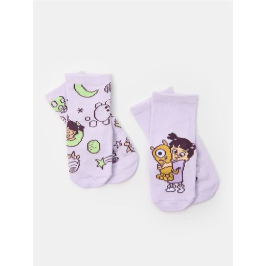 Sinsay - Skarpetki 2 pack Monsters University - fioletowy ze sklepu Sinsay w kategorii Skarpetki dziecięce - zdjęcie 178667706