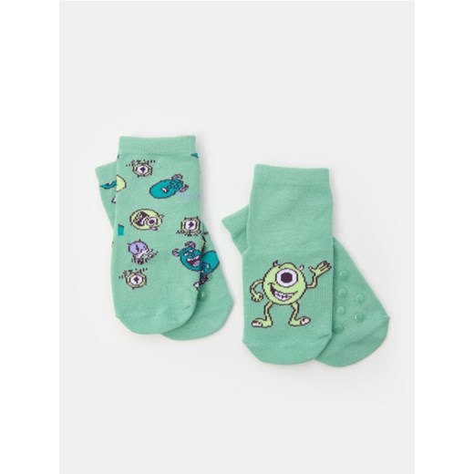 Sinsay - Skarpetki 2 pack Monsters University - zielony ze sklepu Sinsay w kategorii Skarpetki dziecięce - zdjęcie 178667707