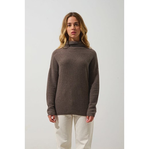 AUTHENTIC CASHMERE Kaszmirowy golf w kolorze brązowym ze sklepu Limango Polska w kategorii Swetry damskie - zdjęcie 178669478