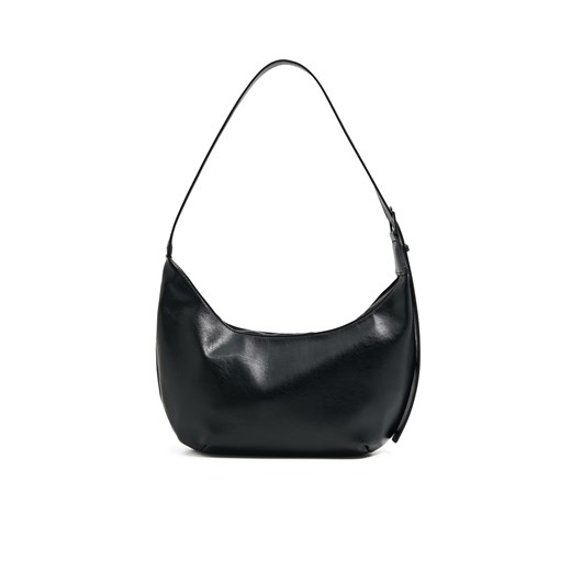 Cropp - Czarna torebka hobo z regulacją - czarny ze sklepu Cropp w kategorii Torebki hobo - zdjęcie 178673365