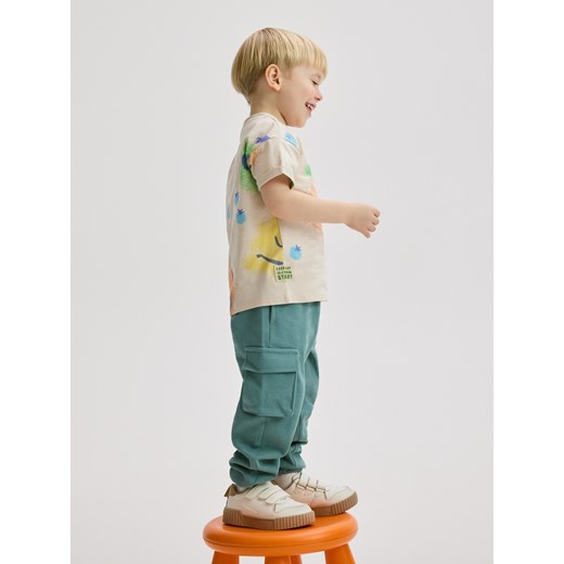 Reserved - Bawełniane joggery cargo - morski Reserved 104 (3-4 lata) Reserved