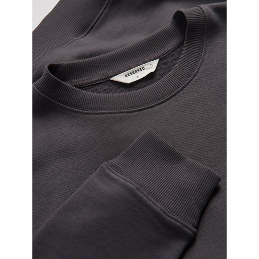 Reserved - Bawełniana bluza regular fit - ciemnoszary Reserved XXL Reserved