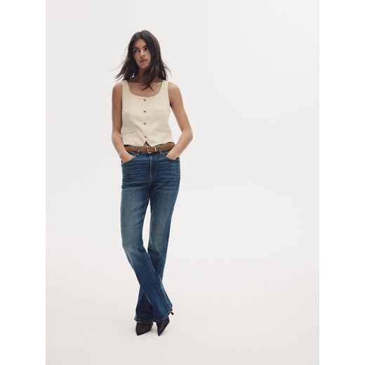 Reserved - Zamszowy pasek z klamrą - brązowy ze sklepu Reserved w kategorii Paski damskie - zdjęcie 178674435