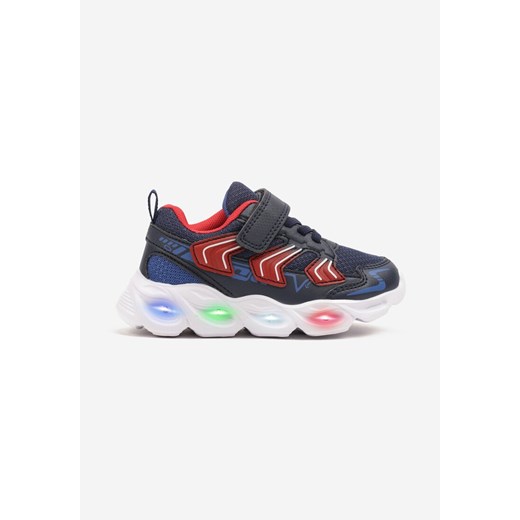 Niebiesko-Czerwone Buty Sportowe Sneakersy Ozdobione Lampkami LED Sollevi ze sklepu born2be.pl w kategorii Buty sportowe dziecięce - zdjęcie 178675676