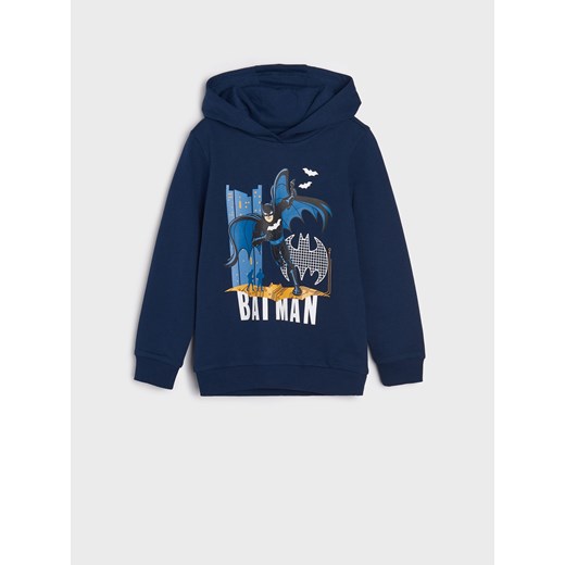 Sinsay - Bluza z kapturem Batman - granatowy Sinsay 98 Sinsay