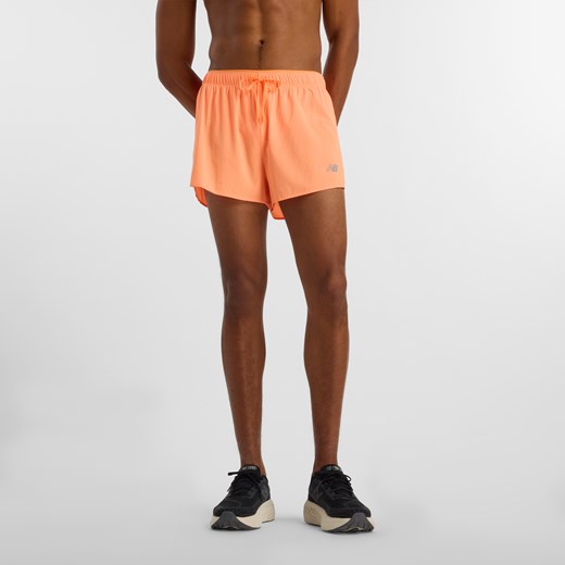 Spodenki męskie New Balance MS51283HMO – pomarańczowe ze sklepu New Balance Poland w kategorii Spodenki męskie - zdjęcie 178676379