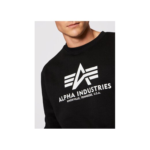 Alpha Industries Bluza Basic 178302 Czarny Regular Fit Alpha Industries XL MODIVO