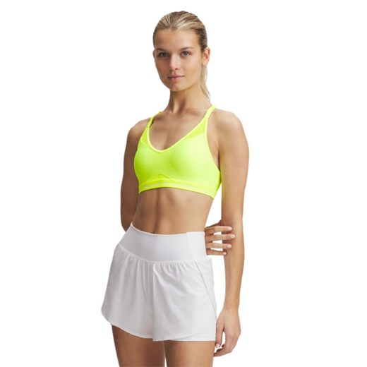 Biustonosz treningowy Under Armour UA Crossback Low Bra - żółty ze sklepu Sportstylestory.com w kategorii Biustonosze - zdjęcie 178678827