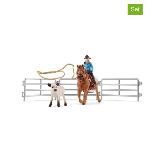 Schleich 9-częściowy zestaw &quot;Team Roping with Cowgirl&quot; - 3+ ze sklepu Limango Polska w kategorii Zabawki - zdjęcie 178679136