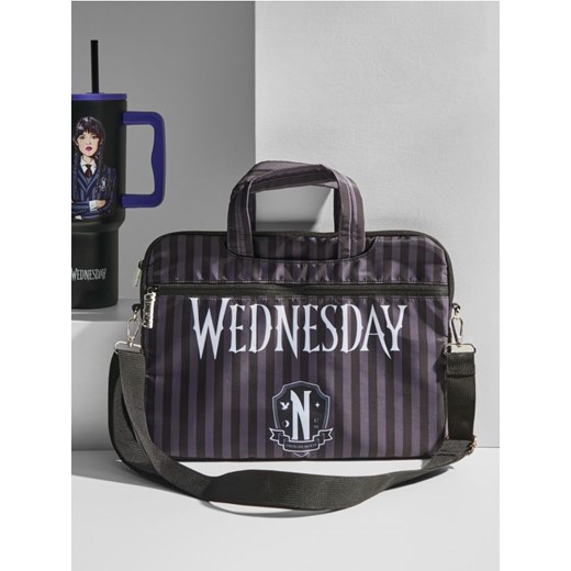 Sinsay - Torba na laptopa Wednesday - czarny ze sklepu Sinsay w kategorii Torby na laptopa - zdjęcie 178682677
