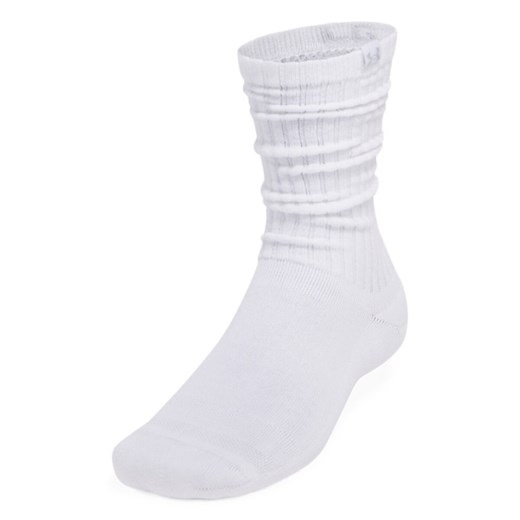 Skarpetki uniseks (2-pack) Under Armour Sportswear Cotton Scrunch Crew - białe ze sklepu Sportstylestory.com w kategorii Skarpetki damskie - zdjęcie 178683817