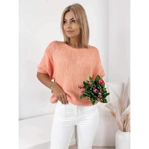 sweter kyro brzoskwiniowy one size ze sklepu UBRA w kategorii Swetry damskie - zdjęcie 178686708