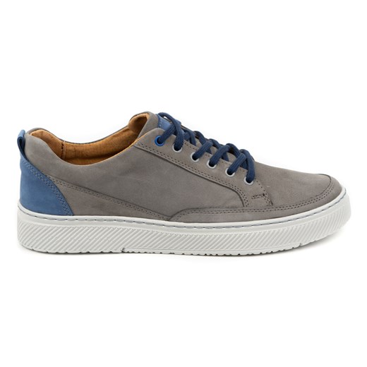 Buty Męskie skórzane SNEAKERS 950MA szare ze sklepu butyolivier w kategorii Półbuty męskie - zdjęcie 178687367