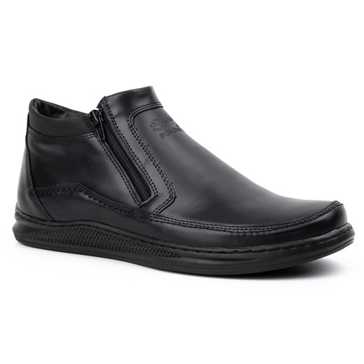 Buty męskie skórzane zimowe K30s czarne ze sklepu butyolivier w kategorii Buty zimowe męskie - zdjęcie 178687538