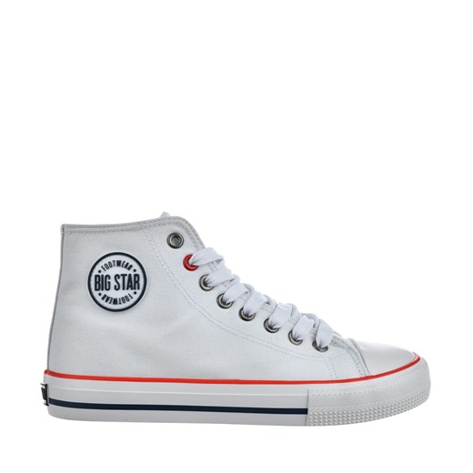 Trampki damskie półbuty wysokie Big Star NN274660 białe ze sklepu butyolivier w kategorii Półbuty damskie - zdjęcie 178688207