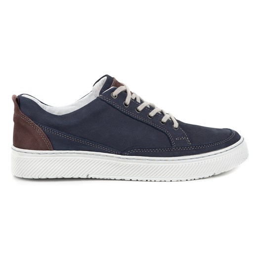 Buty Męskie skórzane SNEAKERS 950MA granatowe ze sklepu butyolivier w kategorii Półbuty męskie - zdjęcie 178688556