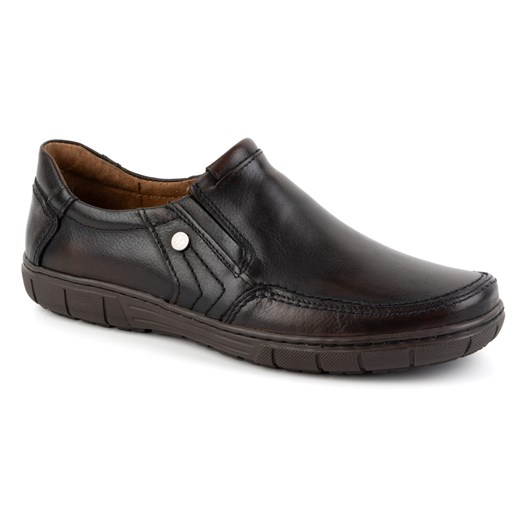Buty męskie skórzane 790MP kabir ciemno brązowe ze sklepu butyolivier w kategorii Półbuty męskie - zdjęcie 178688595