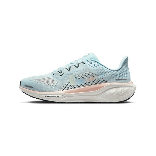 Buty sportowe damskie Nike do biegania niebieskie na płaskiej podeszwie