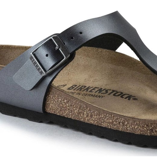 Klapki damskie czarne BIRKENSTOCK casualowe z weluru na płaskiej podeszwie 