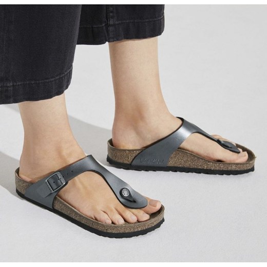 Klapki damskie BIRKENSTOCK na płaskiej podeszwie casualowe letnie 