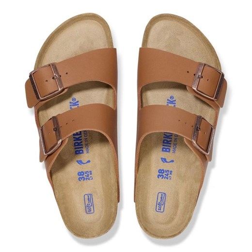 Klapki damskie BIRKENSTOCK welurowe bez zapięcia 