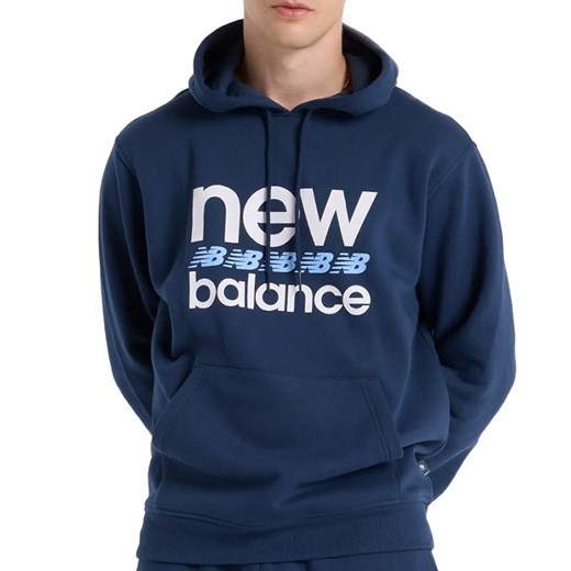 Bluza New Balance MT51941NNY - granatowa ze sklepu streetstyle24.pl w kategorii Bluzy męskie - zdjęcie 178692359
