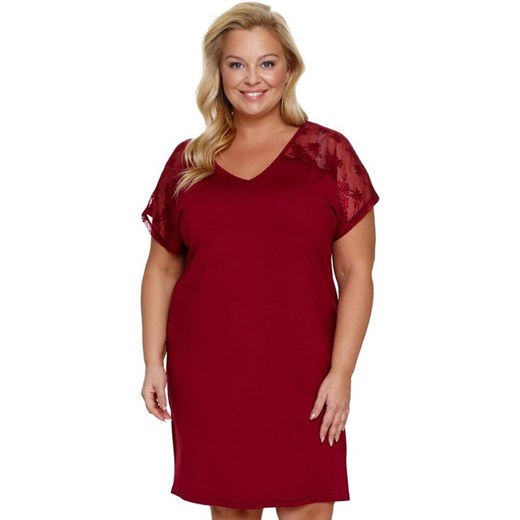 Doctor Nap koszula nocna z koronką TB.7260, Kolor burgund, Rozmiar M, Doctor Nap ze sklepu Intymna w kategorii Koszule nocne - zdjęcie 178692428