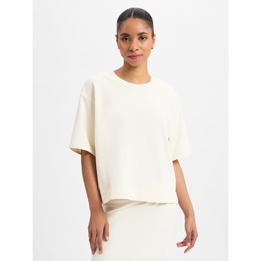 JOOP! Damska koszulka modułowa - Taletta Kobiety écru jednolity ze sklepu vangraaf w kategorii Bluzki damskie - zdjęcie 178695445