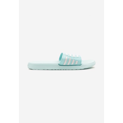 Jasnoniebieskie Klapki Basenowe z Pianki z Ozdobnymi Paskami Pille 38 born2be.pl