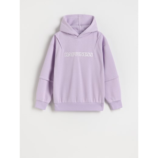 Reserved - Bluza z kapturem - lawendowy ze sklepu Reserved w kategorii Bluzy dziewczęce - zdjęcie 178698897