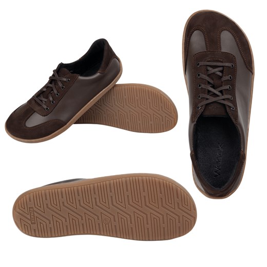 Buty barefoot minimalistyczne skórzane WASAK 0744W brązowe ze sklepu butyolivier w kategorii Półbuty męskie - zdjęcie 178699128