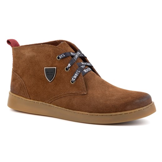 Buty męskie skórzane Chukka KAMPOL 110/804 brązowe ze sklepu butyolivier w kategorii Buty zimowe męskie - zdjęcie 178699275