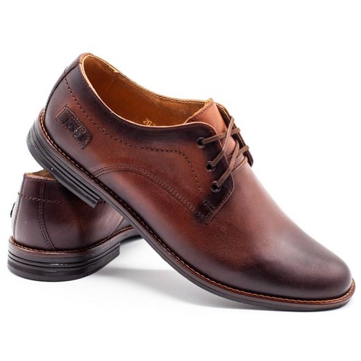Buty męskie wizytowe 328J brązowe ze sklepu butyolivier w kategorii Buty eleganckie męskie - zdjęcie 178699699
