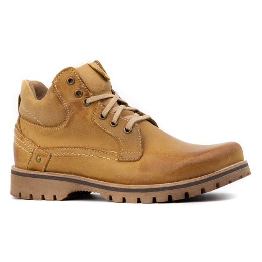 Buty męskie trzewiki skórzane zimowe 885 camel ze sklepu butyolivier w kategorii Buty zimowe męskie - zdjęcie 178699855