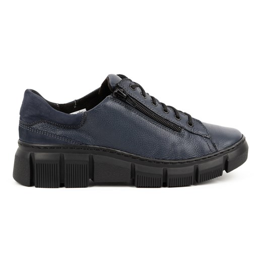 Półbuty damskie sneakersy skórzane 0663W granatowe ze sklepu butyolivier w kategorii Półbuty damskie - zdjęcie 178700006