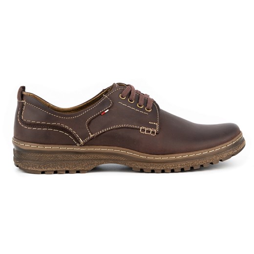 Buty męskie skórzane casual 221GT brązowe ze sklepu butyolivier w kategorii Półbuty męskie - zdjęcie 178700108