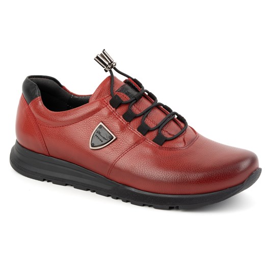 Buty męskie skórzane KAMPOL 25/39 czerwone ze sklepu butyolivier w kategorii Półbuty męskie - zdjęcie 178700638