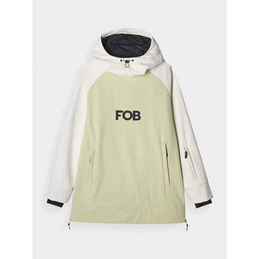 Damska bluza snowboardowa 4F 4FWAW24TSOFF289 - zielona ze sklepu Sportstylestory.com w kategorii Bluzy damskie - zdjęcie 178701495