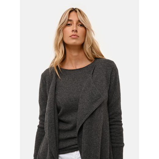 Just Cashmere Kaszmirowy kardigan &quot;Brooke&quot; w kolorze antracytowym Just Cashmere S promocyjna cena Limango Polska