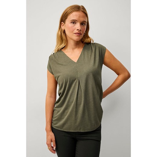 ellos Koszulka &quot;Tandy&quot; w kolorze khaki ze sklepu Limango Polska w kategorii Bluzki damskie - zdjęcie 178701837
