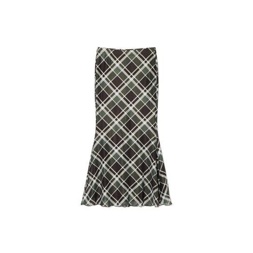 Cropp - Spódnica midi w kratę - zielony ze sklepu Cropp w kategorii Spódnice - zdjęcie 178702569