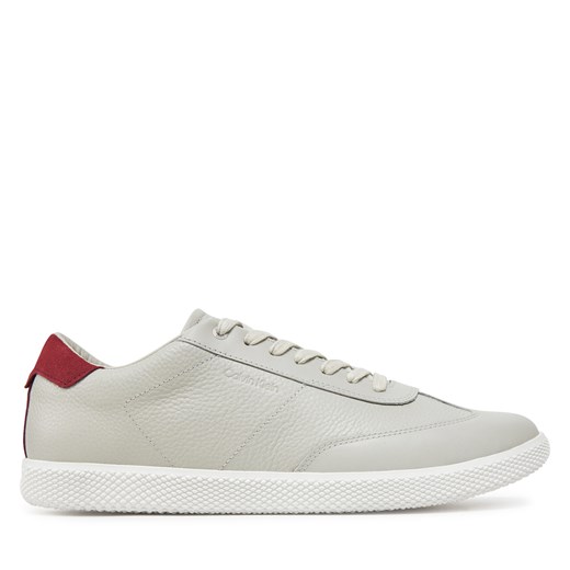 Sneakersy Calvin Klein Low Top Lace Up Tmbl Lth HM0HM01803 Beżowy ze sklepu eobuwie.pl w kategorii Buty sportowe męskie - zdjęcie 178705009