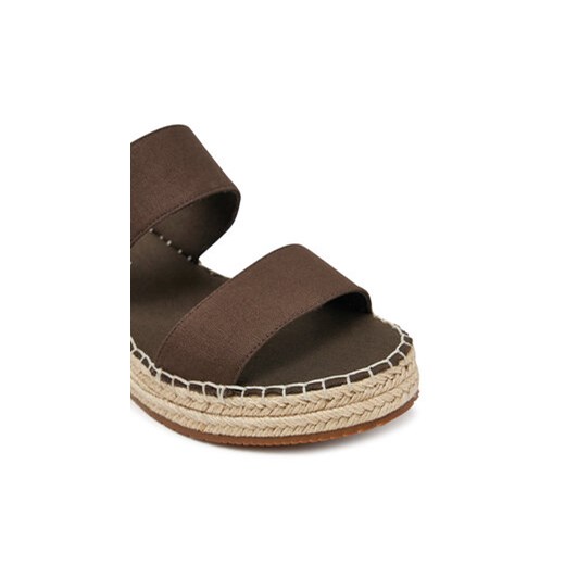 Espadryle damskie Calvin Klein brązowe