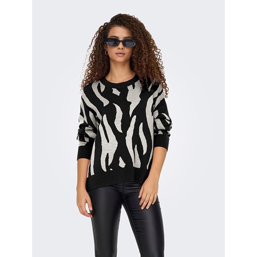 ONLY Sweter w kolorze czarno-szarym ze sklepu Limango Polska w kategorii Swetry damskie - zdjęcie 178708605