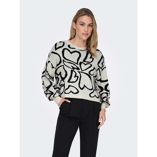 ONLY Sweter w kolorze czarno-szarym ze sklepu Limango Polska w kategorii Swetry damskie - zdjęcie 178708616