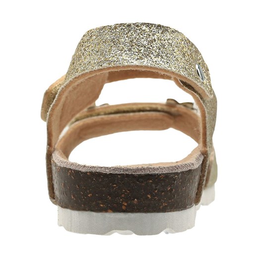 Lamino sandały dziecięce złote na rzepy z aplikacjami  