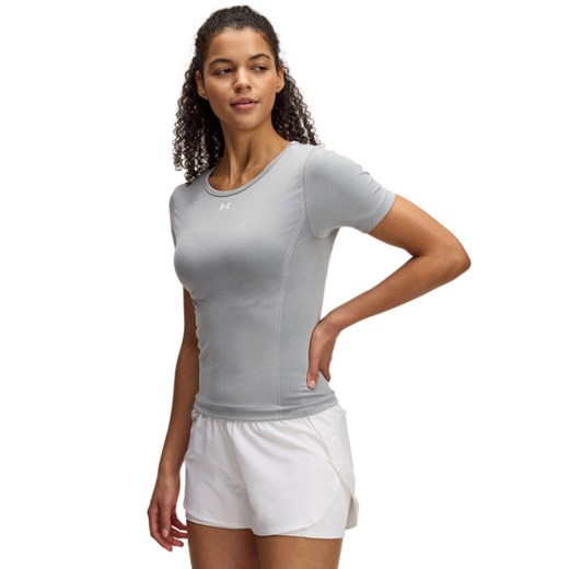 Damska koszulka treningowa Under Armour Vanish Seamless Washed SS - szara ze sklepu Sportstylestory.com w kategorii Bluzki damskie - zdjęcie 178710007